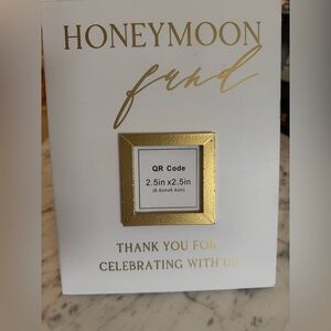 Gold and White Honeymoon Frame